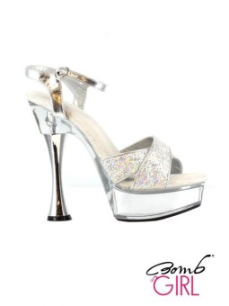 SCARPA EFFETTO GLITTER CON TACCHI A SPILLO LUNA BOMB