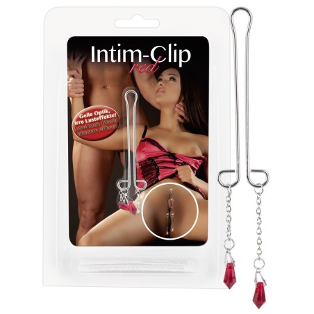 DECORAZIONE CLIP VAGINALE REGOLABILE INTIMATE CLIPS RED