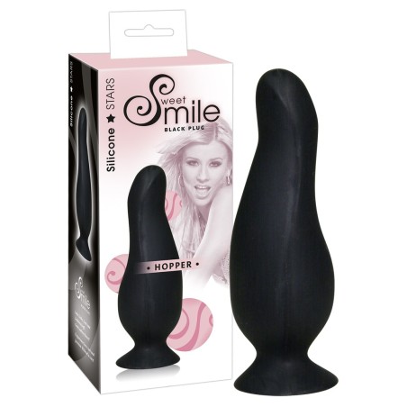 FALLO ANALE ANATOMICO SWEET SMILE HOPPER NERO - 10 CM