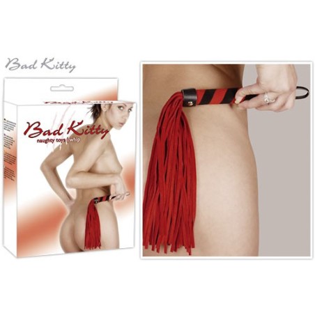 FLOGGER CON IMPUGNATURA IN CAMOSCIO BAD KITTY WHIP NEROROSSO