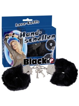 MANETTE IN METALLO RIVESTITE IN PELUCHE LOVE-CUFFS NERO