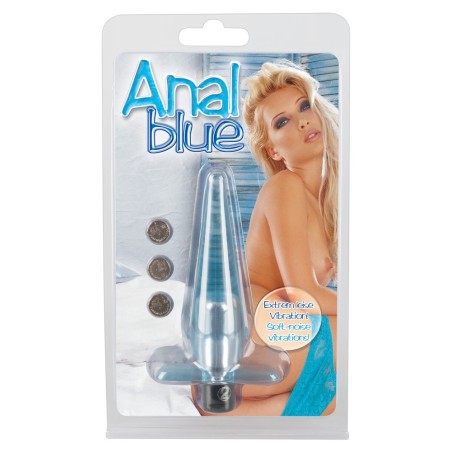 VIBRATORE A FORMA DI CUNEO ANAL BLUE