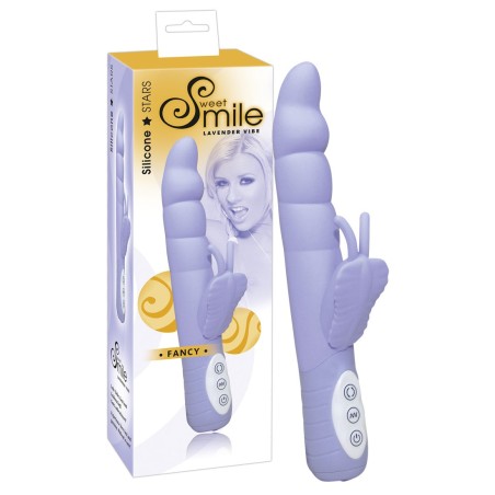 VIBRATORE CON ROTAZIONE E STIMOLAZIONE FANCY VIOLA