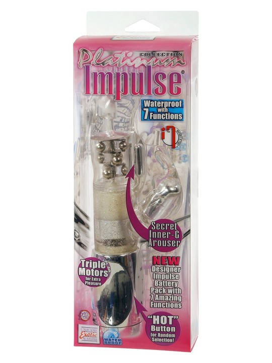 VIBRATORE E STIMOLATORE CLITORIDE E PUNTO G \"PLATINUM IMPULSE\"