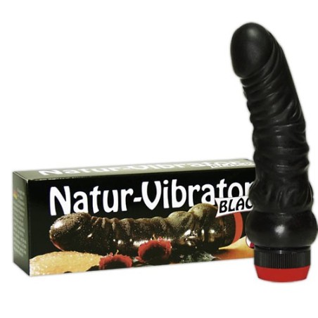 VIBRATORE REALISTICO NATUR VIBRATOR NERO - 17 CM