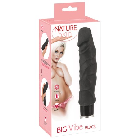 VIBRATORE REALISTICO NATURE SKIN BIG VIBE BLACK