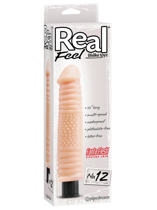 VIBRATORE REALISTICO "REAL FEEL LIFELIKE 12" CARNE - 25 CM