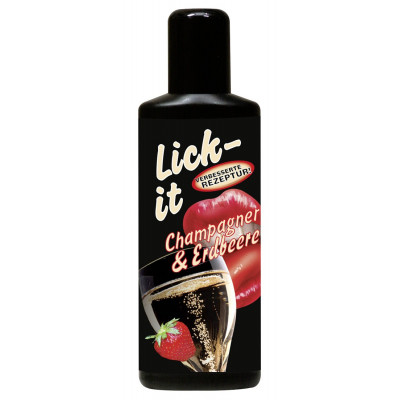 LUBRIFICANTE AROMA CHAMPAGNE E FRAGOLE "LICK-IT" - 50 ML