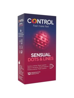 PROFILATTICI CONTROL SENSUAL DOTS  LINES - 12 PEZZI