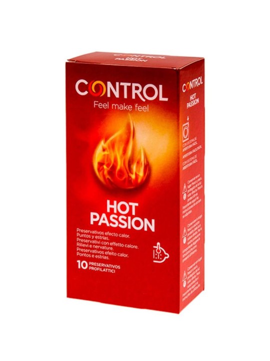 PROFILATTICI CONTROL "HOT PASSION" - EFFETTO RISCALDANTE - 10 PEZZI